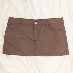 H&M Brown mini skirt